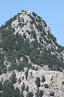 Imposing rock with the Monastery of the Virgin of Tsambika perched on top.